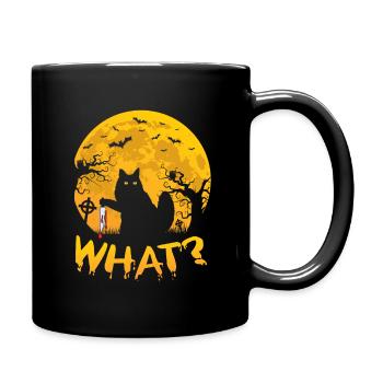 Quel chat effrayant effrayant Halloween - Mug uni - noir - Droite