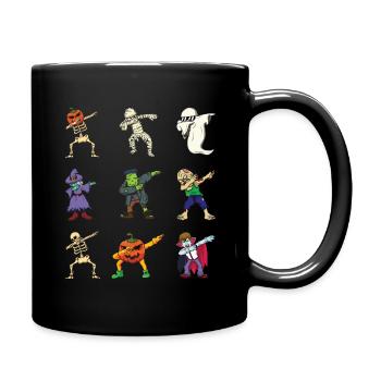 Dabbing Halloween Monster Faul Gruseliges Halloween - Tasse einfarbig - Schwarz - Rechts