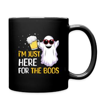 Funny Ghost Beer Lover Lazy Creepy Halloween - Full Colour Mug - black - Right