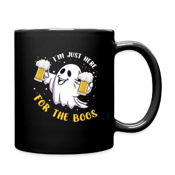 Alkohol Geist Bier Liebhaber Faul Gruselig Halloween - Tasse einfarbig - Schwarz - Rechts