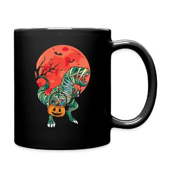 Dinosaur Raptor Citrouille Paresseuse effrayante Halloween - Mug uni - noir - Droite