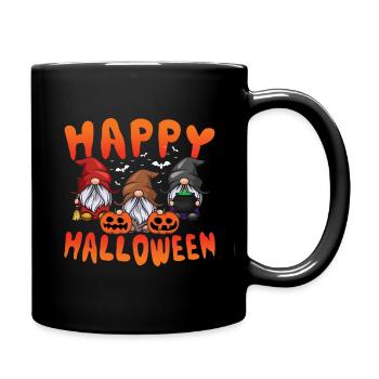 Kürbis Halloween Zwerge Faul Gruseliges Halloween - Tasse einfarbig - Schwarz - Rechts