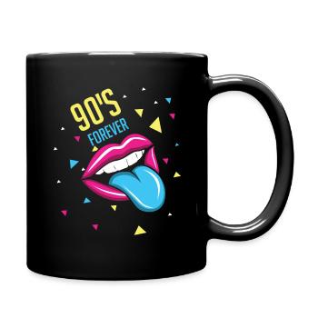 Vibe 90s Carnival 90 Retro Party Year 1990 - Full Colour Mug - black - Right
