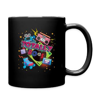 Total 80er Jahre Karneval 80er Jahre Retro Party Jahr 1980 - Tasse einfarbig - Schwarz - Rechts