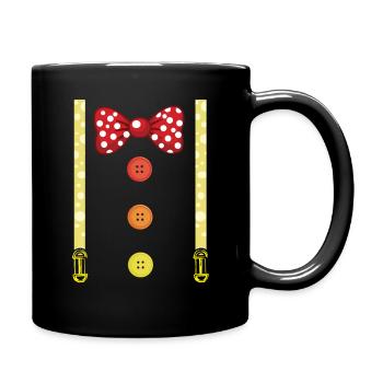 Party Karneval Lustiger Clown Narr Zirkus - Tasse einfarbig - Schwarz - Rechts
