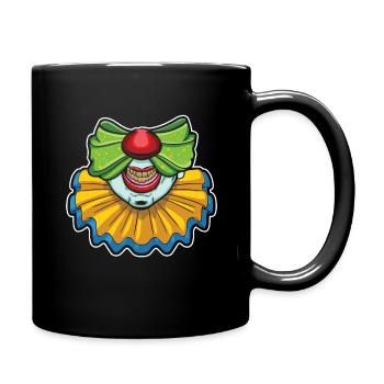 Party Karneval Gruselig Gruseliger Clown Narrenzirkus - Tasse einfarbig - Schwarz - Rechts