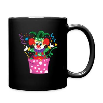 Carnival Clown Jester Circus Cute - Full Colour Mug - black - Right