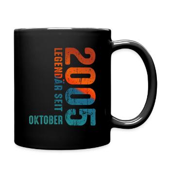 Since Oktober 2005 Year 2005 Retro Vintage 2005 - Tasse einfarbig - Schwarz - Rechts