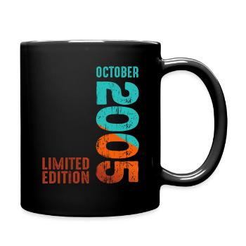 Since October 2005 Year 2005 Retro Edition - Tasse einfarbig - Schwarz - Rechts