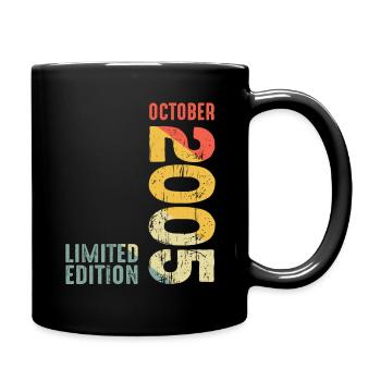 Since October 2005 Year 2005 Retro Vintage 2005 - Tasse einfarbig - Schwarz - Rechts