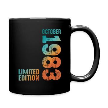 Retro Since October 1983 Retro Vintage 1983 - Tasse einfarbig - Schwarz - Rechts