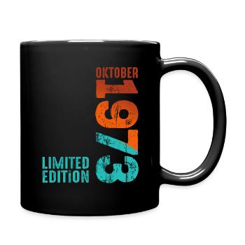 Since Oktober 1973 Year 1973 Retro Vintage 1973 - Tasse einfarbig - Schwarz - Rechts