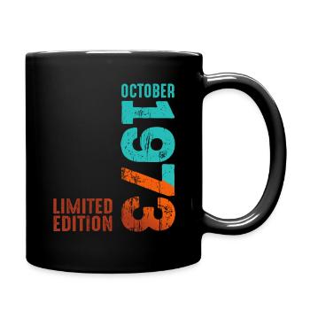 Since October 1973 Year 1973 Retro Edition - Tasse einfarbig - Schwarz - Rechts