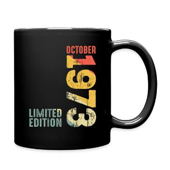 Since October 1973 Year 1973 Retro Vintage 1973 - Tasse einfarbig - Schwarz - Rechts