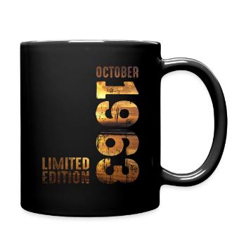 Depuis 1963 Année 1963 Rétro Millésime 1963 Octobre - Mug uni - noir - Droite
