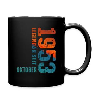 Since Oktober 1953 Year 1953 Retro Vintage 1953 - Tasse einfarbig - Schwarz - Rechts