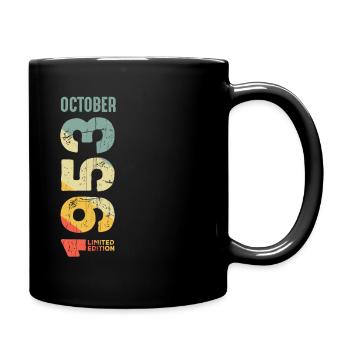 Retro October 1953 Year 1953 Retro Vintage 1953 - Full Colour Mug - black - Right