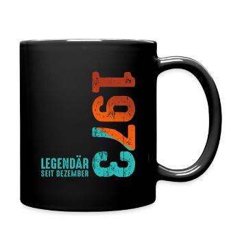 Since December 1973 Year 1973 Retro Vintage 1973 - Tasse einfarbig - Schwarz - Rechts