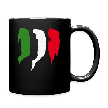 Drapeau de l’Italie - Coups de pinceau - Mug uni - noir - Droite