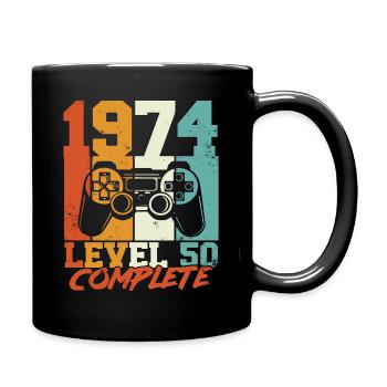 50 Geburtstag 50 Jahre Gamer Level 50 Complete - Tasse einfarbig - Schwarz - Rechts