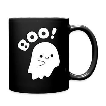 Halloween Geist - Tasse einfarbig - Schwarz - Rechts