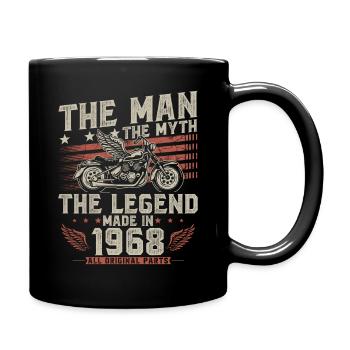 1968 Vintage Man Myth Legend Motorcycle - Full Colour Mug - black - Right