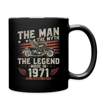 1971 Vintage homme mythe légende moto - Mug uni - noir - Droite