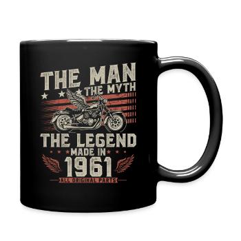 1961 Vintage homme mythe légende moto - Mug uni - noir - Droite