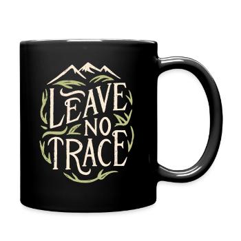 Leave no trace hiking - Full Colour Mug - black - Right