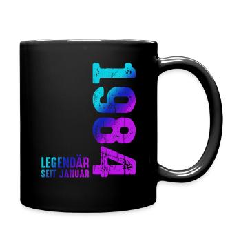Limited Edition January 1984 Legendär Seit January - Tasse einfarbig - Schwarz - Rechts