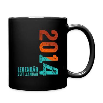 Limited Edition January 2014 Legendär Seit January - Tasse einfarbig - Schwarz - Rechts