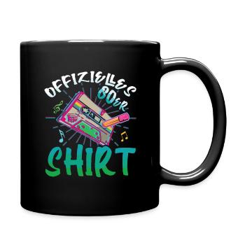 Offizielles 80er Kostüm Alaaf Helau Rosenmontag - Tasse einfarbig - Schwarz - Rechts