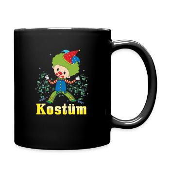 Fasching Kostüm Alaaf Helau Rosenmontag Karneval - Tasse einfarbig - Schwarz - Rechts