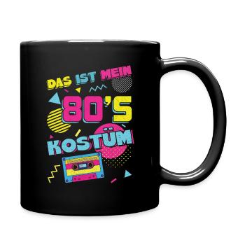 Das Ist Mein 80er Kostüm Alaaf Helau Rosenmontag - Tasse einfarbig - Schwarz - Rechts