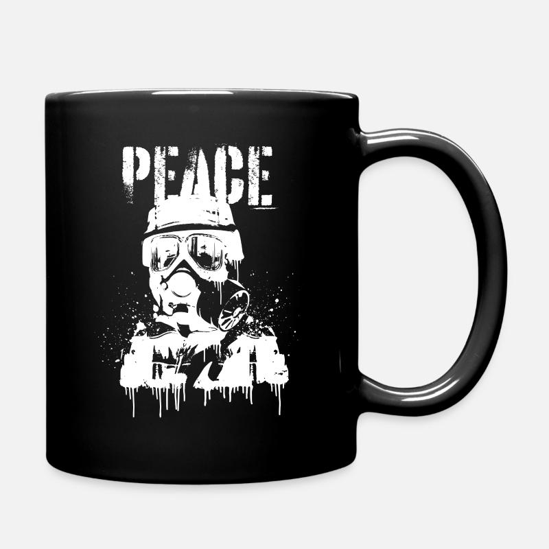 Frieden - Tasse einfarbig - Schwarz
