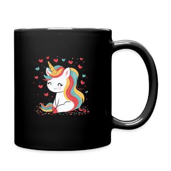 Good Feeling Unicorn - Tasse einfarbig - Schwarz - Rechts