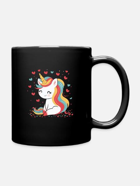 Licorne de bonne humeur - Mug uni - noir