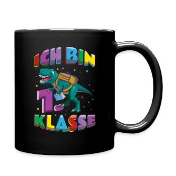 Je suis inscrit en 1ère année de dinosaure - Mug uni - noir - Droite