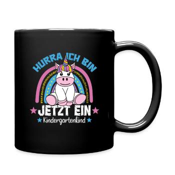 Kindergarten Hurra Ich Bin Jetzt Ein - Tasse einfarbig - Schwarz - Rechts