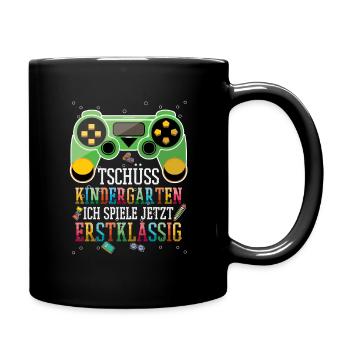 Bye bye kindergarten I'm playing first class now - Full Colour Mug - black - Right