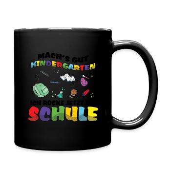 Inscription Prends soin de toi Maternelle Je fais vibrer le - Mug uni - noir - Droite