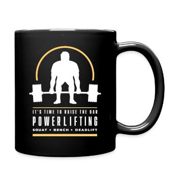 Powerlifting Deadlift | Gym | Workout | Strongman - Full Colour Mug - black - Right