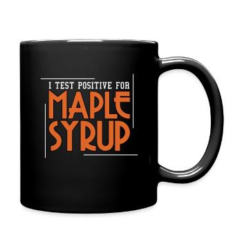 Positive Maple Syrup Tapping Tree Maple Leaf - Full Colour Mug - black - Right