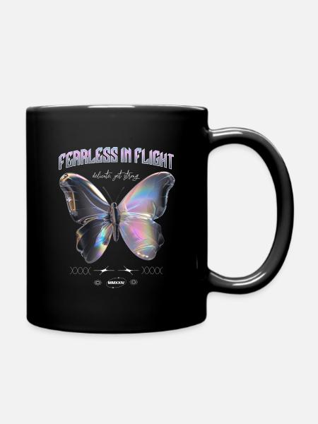 Fearless in Flight Butterfly - Tasse einfarbig - Schwarz