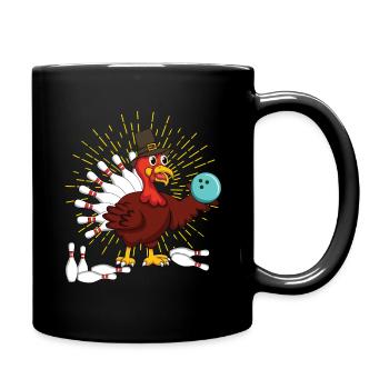 Quilles à la dinde de Thanksgiving à la dinde - Mug uni - noir - Droite