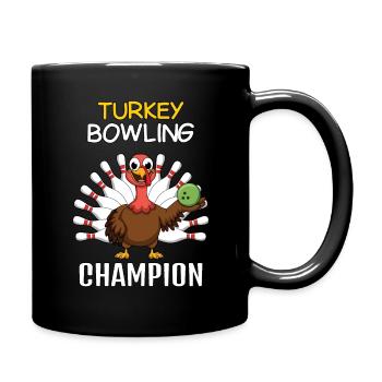 Champion de bowling de dinde Bowling Thanksgiving - Mug uni - noir - Droite