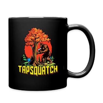 Tapsquatch Tapping Maple Tree Maple Leaf - Full Colour Mug - black - Right