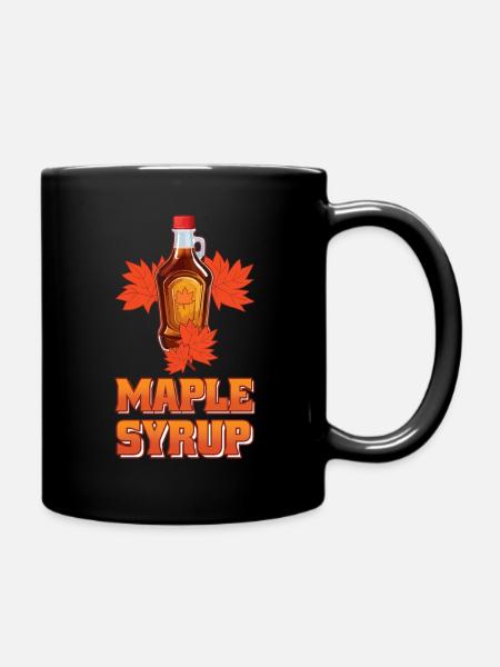 Sirop d’érable Érable Entaillage Érable Maple Leaf - Mug uni - noir