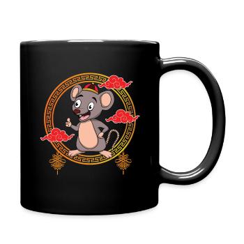 Funny Chinese New Year Of Rat Chinese Zodiac - Full Colour Mug - black - Right