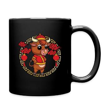 Funny Chinese New Year Of The Ox Chinese Zodiac - Full Colour Mug - black - Right